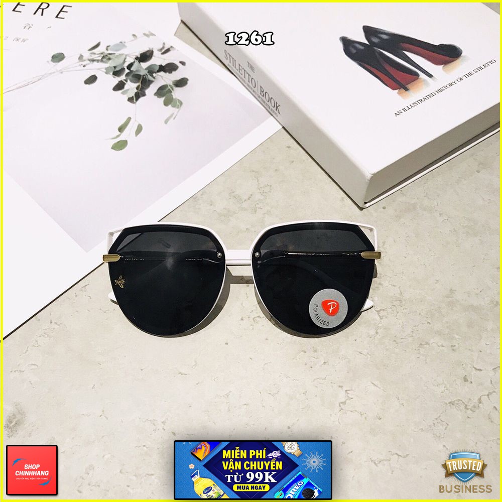 KÍNH MÁT NỮ TRÒNG POLARIZED GỌNG MẠ VÀNG SÀNH ĐIỆU SH1261