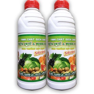 Combo 2 chai tinh chất dịch chiết trùn quế & rong biển đậm đặc Hoàng Nga 1lit