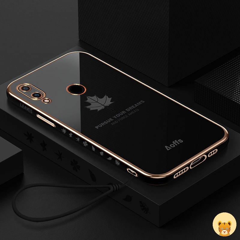 Ốp Điện Thoại Viền Thẳng Mềm Mịn Kèm Dây Đeo Cho Redmi Note 7 Note 7 Pro