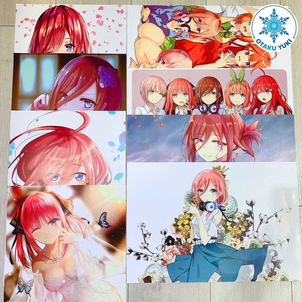 [8 Tờ] Poster Khổ A3 Anime Gotoubun No Hanayome