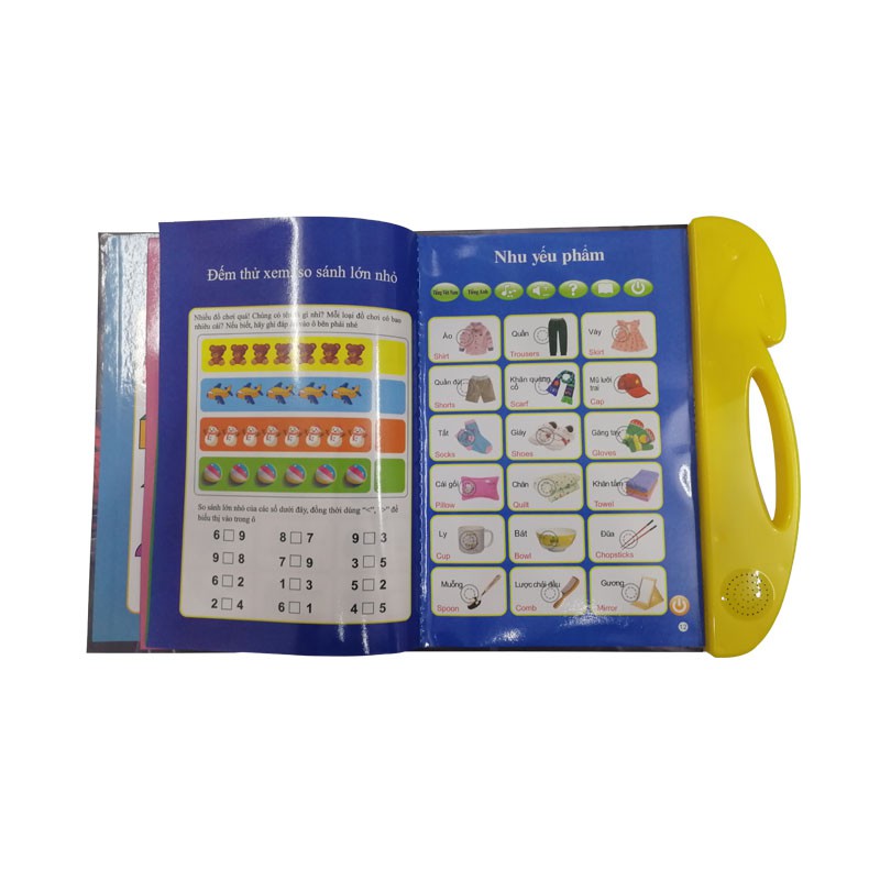 sách nói song ngữ anh-việt cảm ứng có hình ảnh âm thanh đồ chơi giáo dục quà tặng cho bé trẻ em