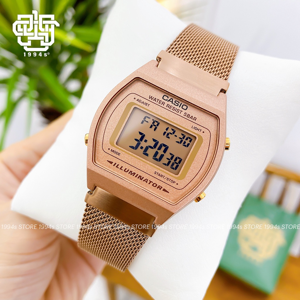 Đồng hồ nữ Casio B640 / B640WMR-5A dây thép chính hãng