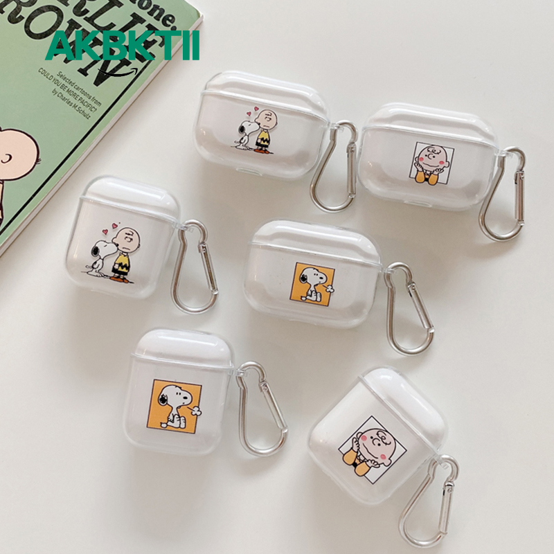 Ốp Bảo Vệ Hộp Đựng Tai Nghe Airpods 1 / 2 Hình Chó Snoopy Xinh Xắn