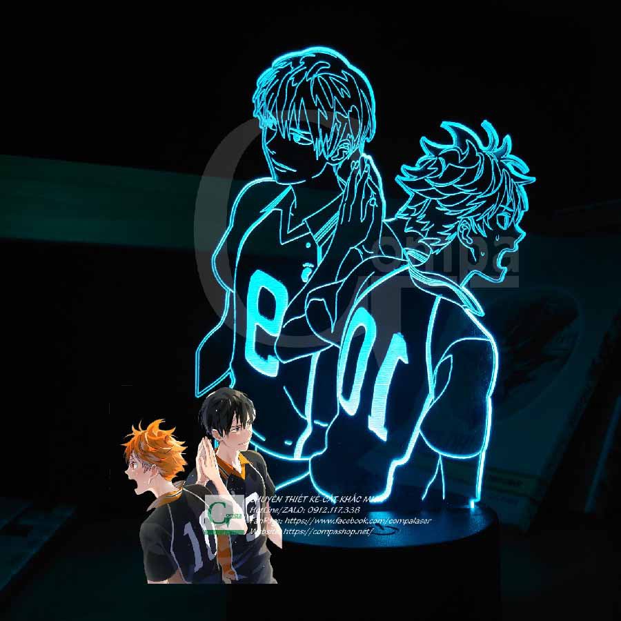 [ÁNH SHOP TỰ CHỤP] Đèn Ngủ Haikyuu Kageyama Tobio x Hinata Shouyou