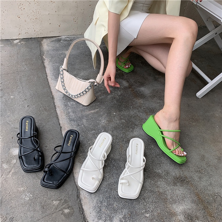 Dép Sandal Đế Xuồng Hở Ngón Quai Chéo Phong Cách Hàn Quốc Chất Lượng Cao 2022