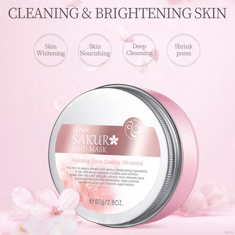Mặt nạ đất sét Sakura làm sạch mụn đầu đen dưỡng ẩm làm trắng và nâng da