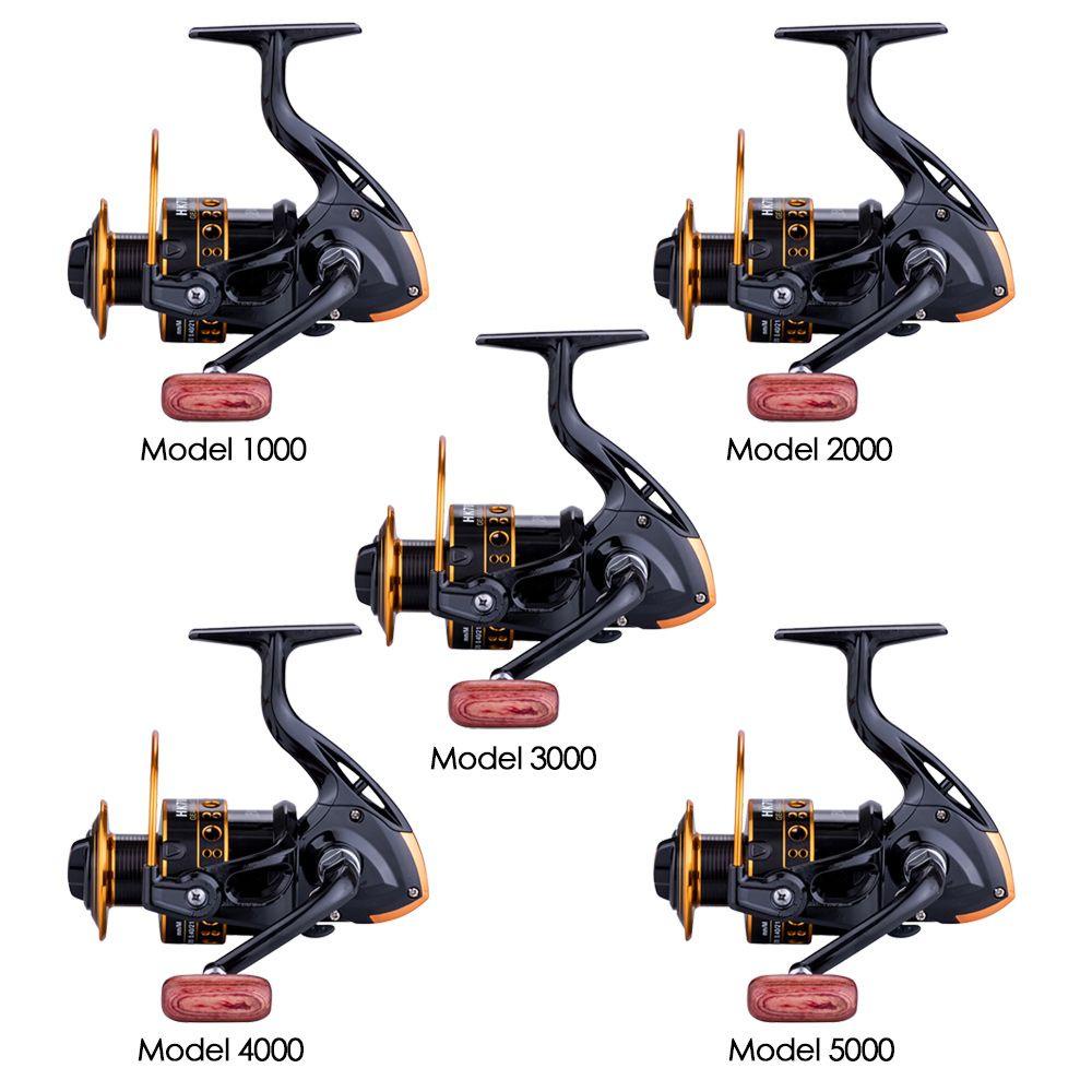 MUVAKO Máy Câu Cá Tay Cầm Bằng Gỗ Chất Lượng Cao