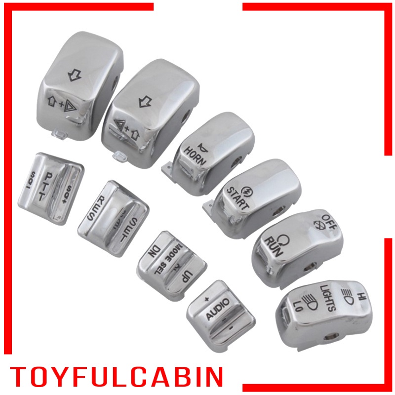 Set 10 Vỏ Bảo Vệ Công Tắc Cho Xe Mô Tô Harley Glide 06-12