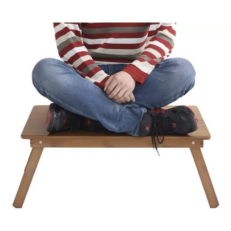 [Gấp gọn] Bàn trà chữ nhật ngồi bệt, bàn học gỗ đa năng ngồi bệt chân xếp 40x60cm
