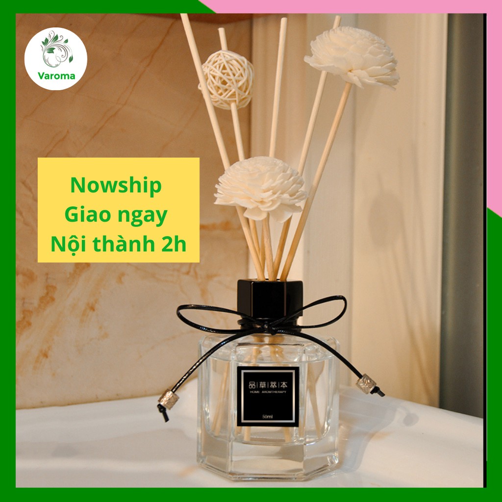 Tinh Dầu Thơm Phòng WIACHNN Thiên Nhiên Que Gỗ Tự Khuếch Tán Đen Huyền Thoại Chai 50ml KT11