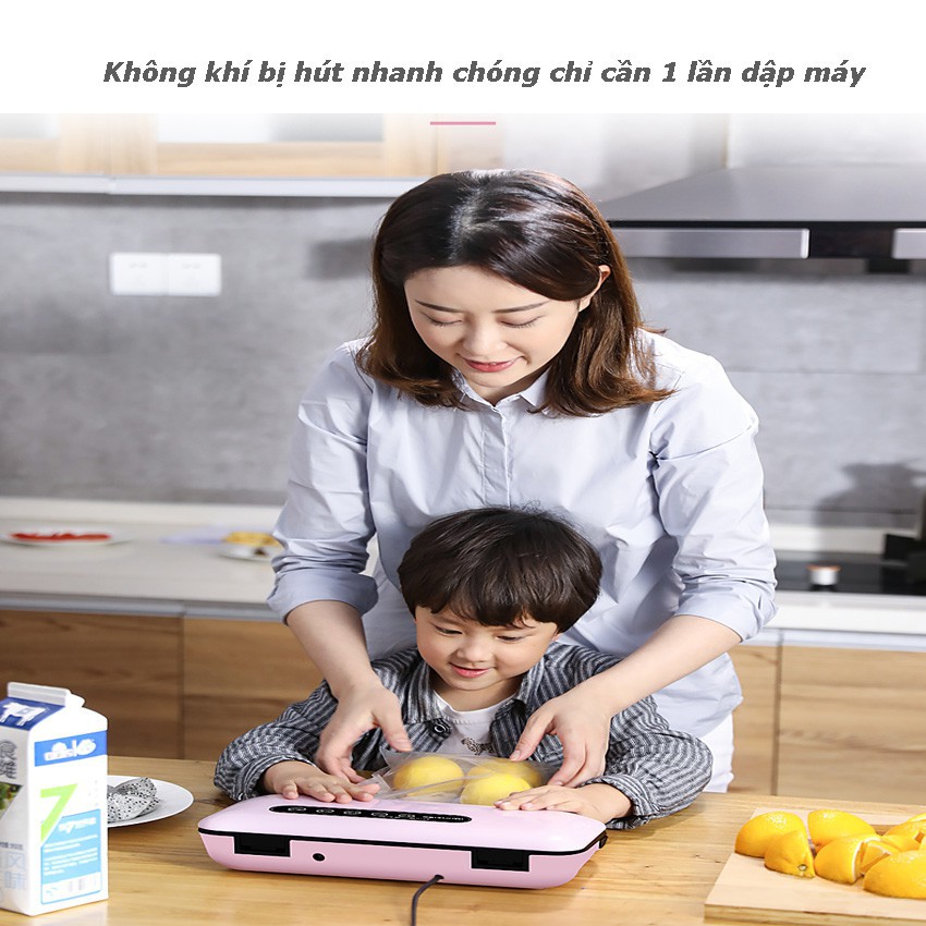 [Hàng cao cấp] Máy Hút Chân Không Thực Phẩm Mini Bảo Quản Thực Phẩm Gia Đình Nội Địa Trung Cao Cấp Tặng kèm 10 Túi