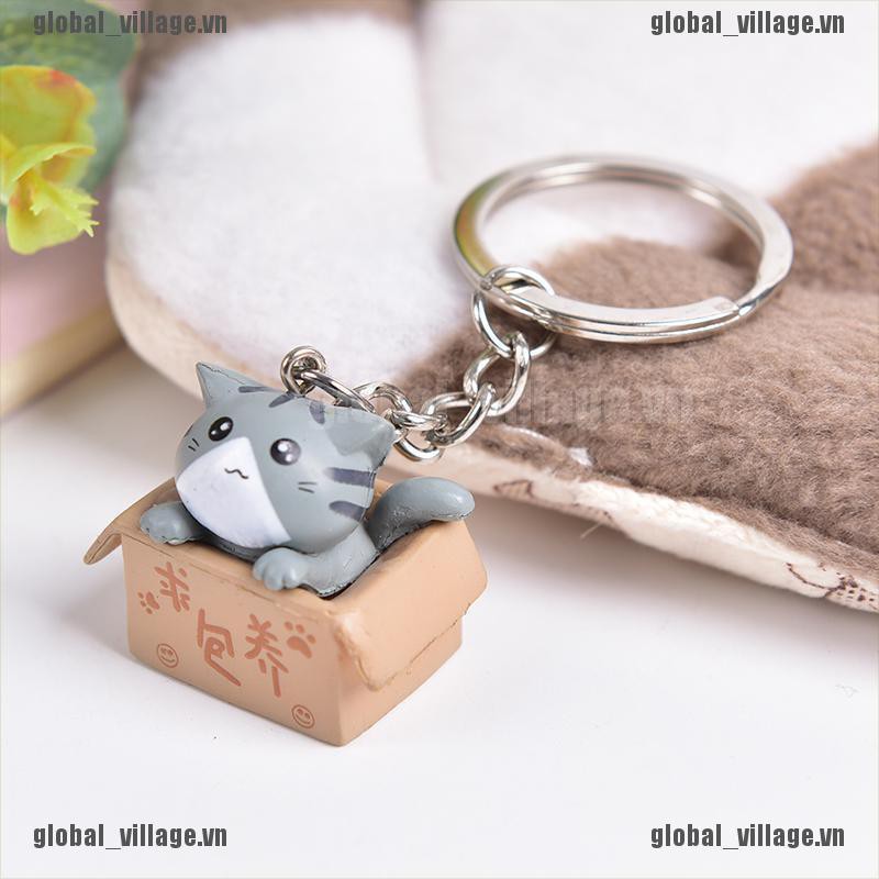 Móc Khóa Hình Mèo Bằng Giấy Dễ Thương