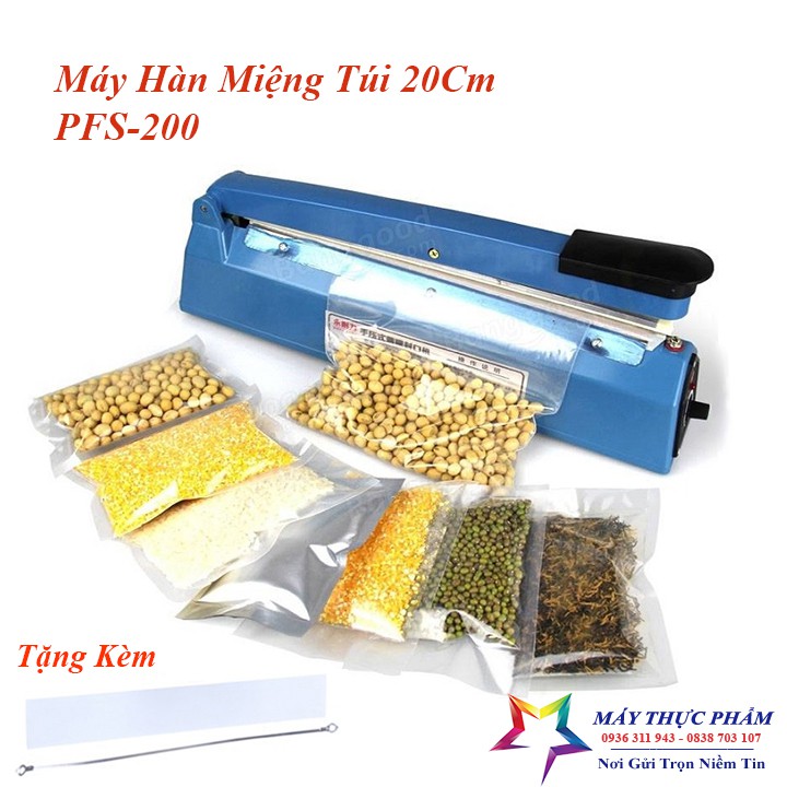 Máy hàn miệng túi PFS 200 đường hàn 20cm