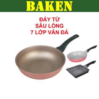 Chảo Sâu Lòng Chống Dính Bếp Từ GREEN COOK GCP05 – GCP03-IHP Màu Hồng – GCS01-1618 – Chảo Đá Dùng Chiên Xào Rán - BAKEN