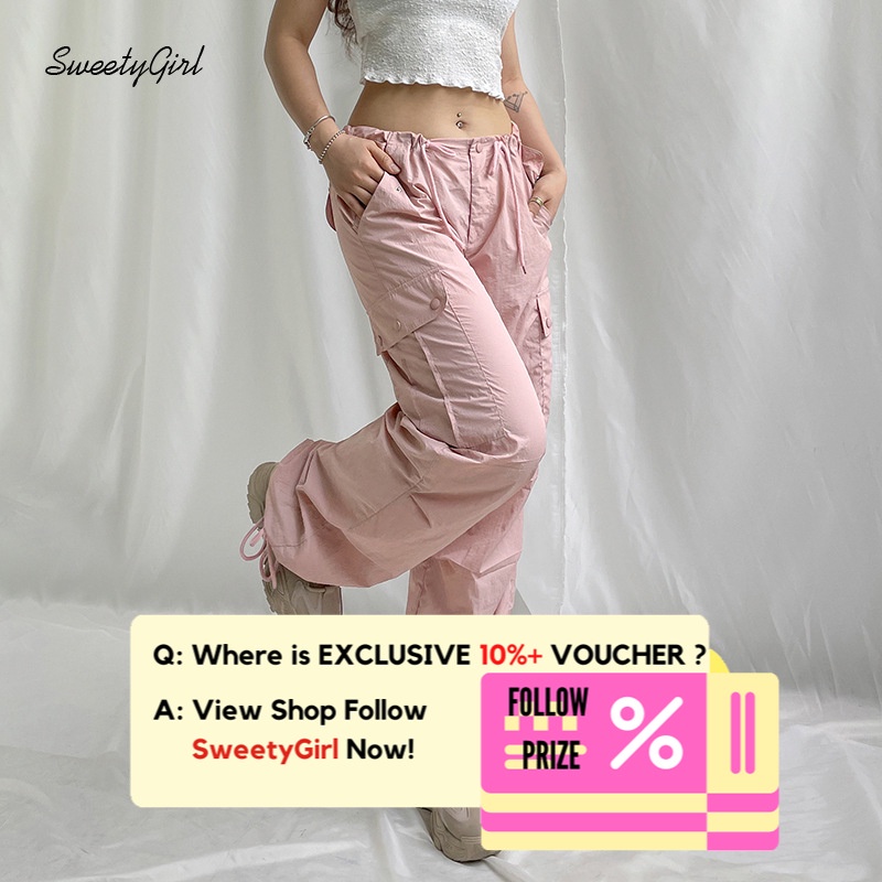 Quần Dài Thể Thao Lưng Thấp Màu Trơn Phối Túi Và Nút Thời Trang 2022 Cho Nữ
