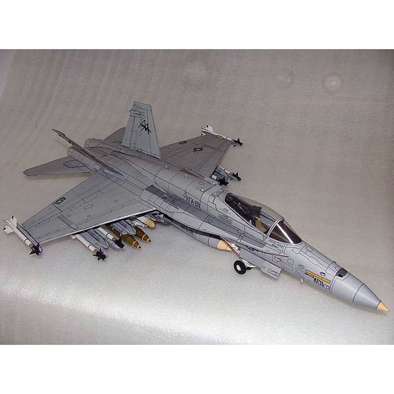 (Thiết kế chuẩn) Bộ kit mô hình giấy 3D Máy bay F-18 Hornet