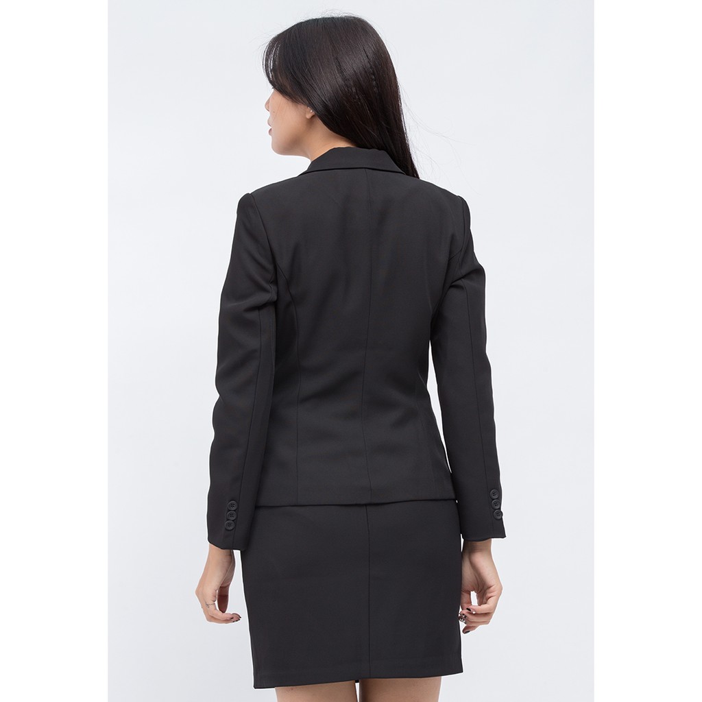 Bộ vest nữ Titishop ACC38 màu đen 1 nút | BigBuy360 - bigbuy360.vn