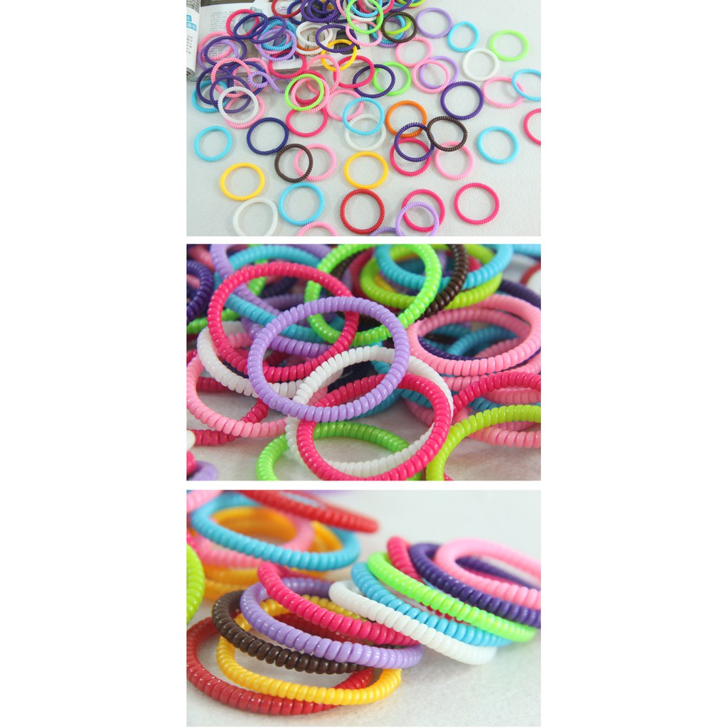 Cột Tóc Nhựa Dẻo Nhiều Màu Sắc Giá Rẻ MS: CT7 - MÀU ĐEN - Hưng Long PC