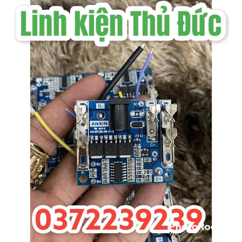 Lktd BN. Mạch Makita 5s 18V 35A, giắc sạc DC 5.5x2.1mm.