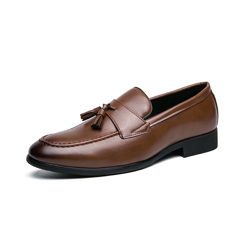 Giày Lười Da Phối Tua Rua Thời Trang Cho Nam, Size 37-44