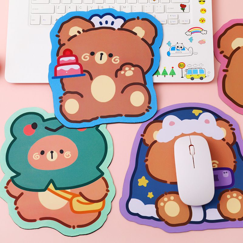 Bàn Di Chuột Hình Thú Cute - Tấm Pad Lót Kê Hình Gấu