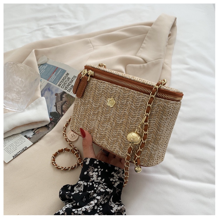 IELGY Túi Đeo Vai Đựng Mỹ Phẩm Bằng Vải Dệt Đơn Giản Dành Cho Nữ