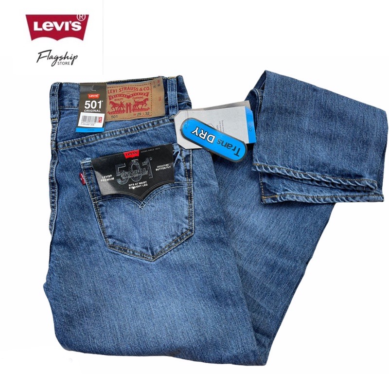 Quần Jean Dài Levis 501 Thiết Kế Giản Dị Thời Trang