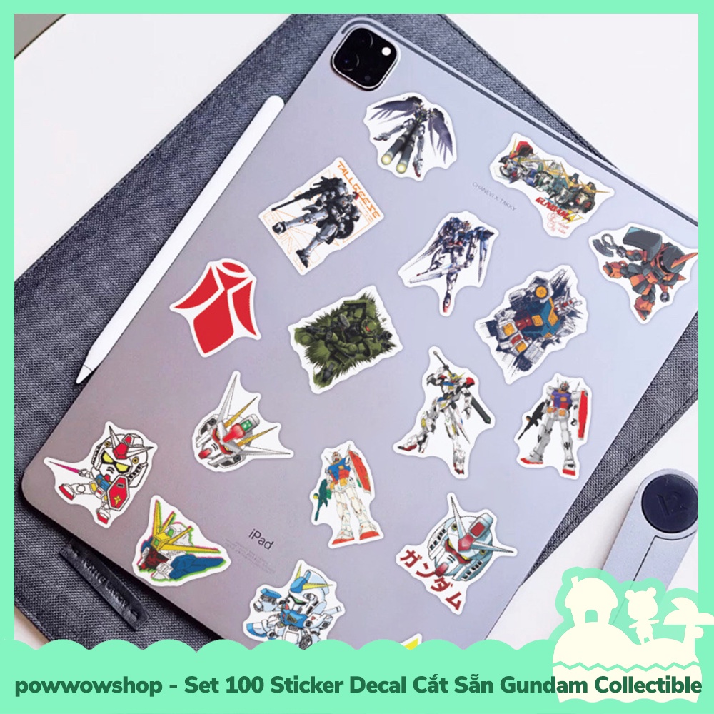 [Sẵn VN - Hỏa Tốc] Set 100 Sticker Mini Decal Dán Trang Trí Vật Dụng Mẫu Anime Manga Game Gundam Collectible
