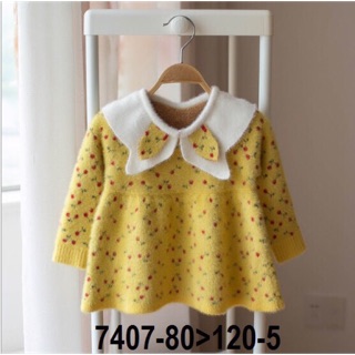 Áo váy len dáng babydol cho bé com bo hàng của Que tran