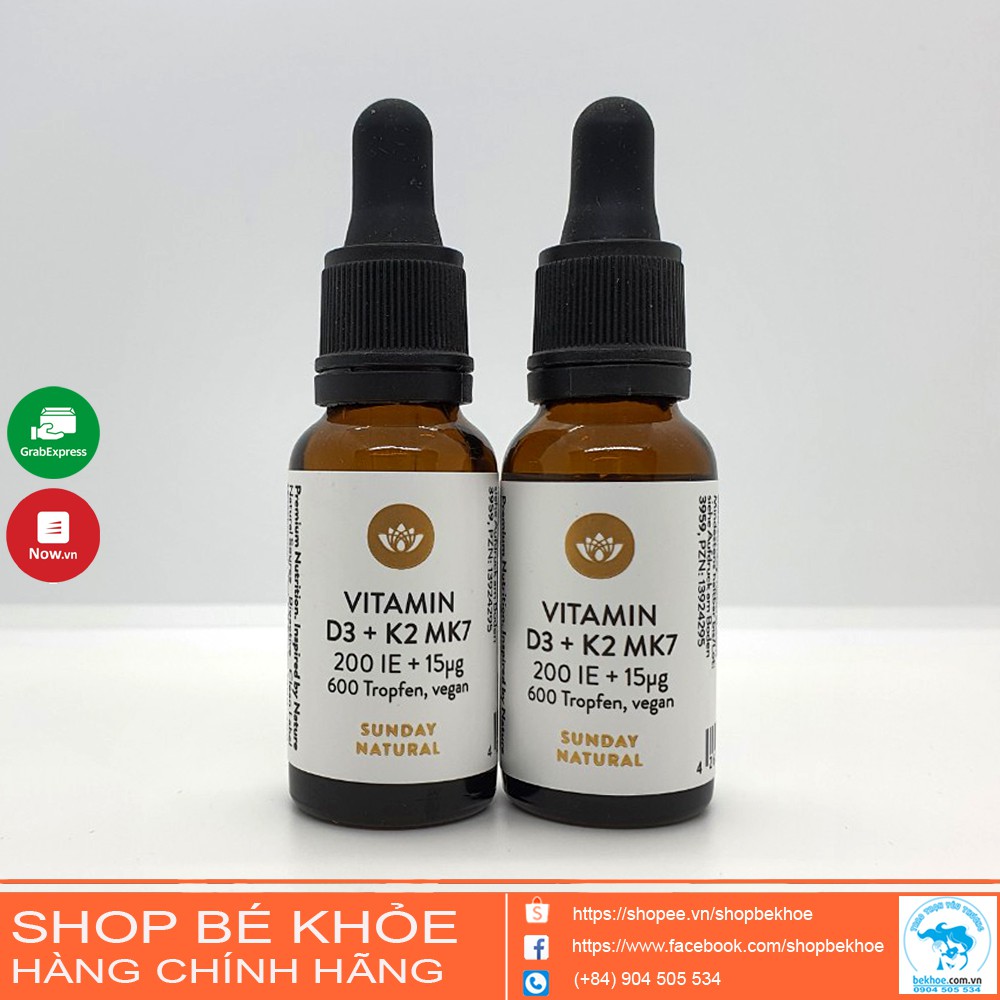 Vitamin D3k2 - Bổ xung vitamin D3 K2 Sunday Natural Đức | BigBuy360 - bigbuy360.vn