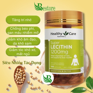 Mầm đậu nành úc healthy care hỗ trợ tăng vòng 1 mầm đậu nành healthy care super lecithin 100 viên