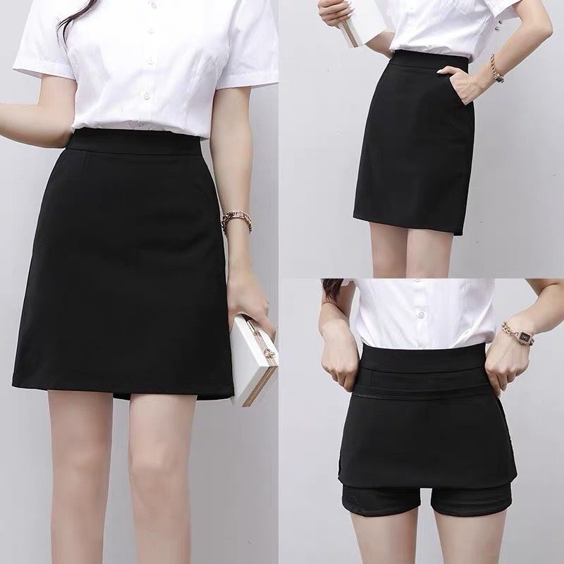 Chân Váy Chữ A Lưng Cạp Cao Dáng Ngắn Phong Cách Công Sở (có quần trong ) | BigBuy360 - bigbuy360.vn
