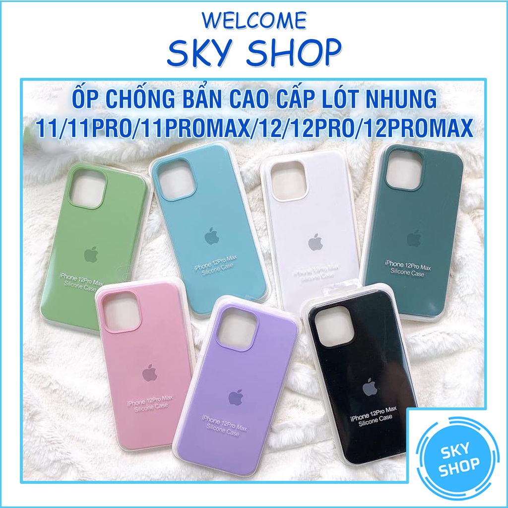 Ốp Lưng Điện Thoại Iphone Chống Bẩn Cao Cấp Lót Nhung 11/11pro/11promax/12/12pro/12promax/pro/max/SkyShop