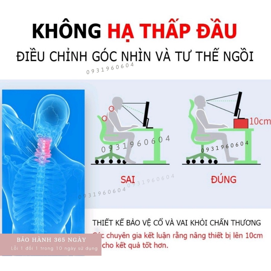 Kệ để màn hình máy tính - laptop và Kệ sách để bàn bằng gỗ MDF tiện dụng