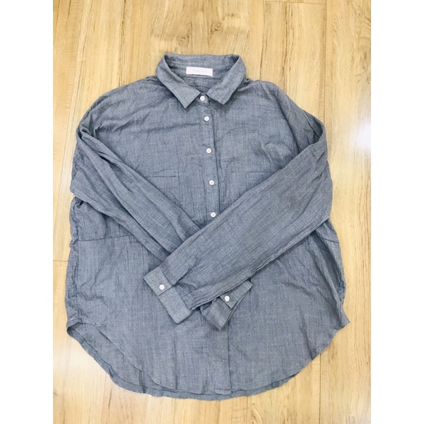 thanh lý áo sơ mi linen ghi xám