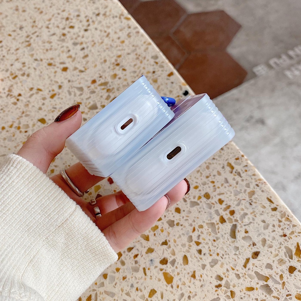 Vỏ Bảo Vệ Hộp Sạc Tai Nghe Airpods 1 2 3 pro 3 Bằng Silicon Mềm Hình Vuông Họa Tiết Đám Mây Hoàng Hôn Dễ Thương