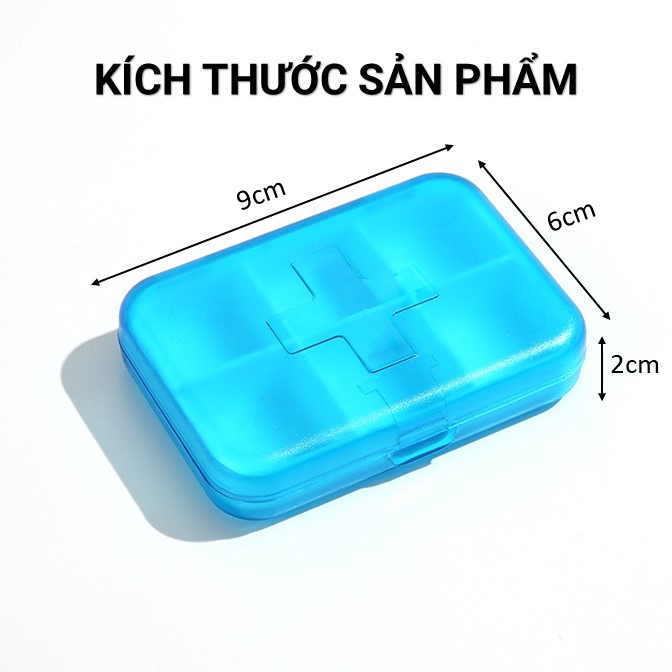 Hộp chia thuoc 6 ngăn nhựa tiện dụng