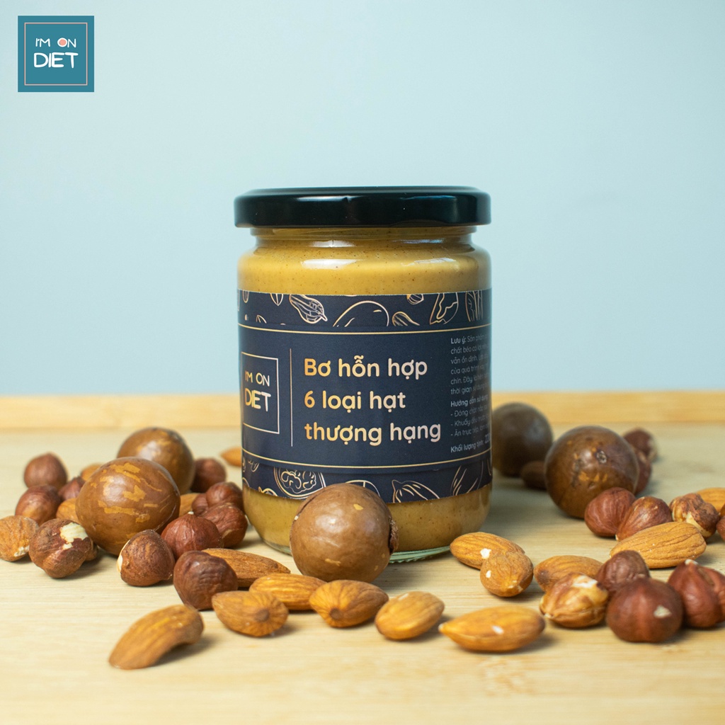 BƠ HẠT MIX 6 LOẠI THƯỢNG HẠNG KHÔNG ĐƯỜNG | [Sánh Mịn] | I'M ON DIET | 120g - 220g - 320g | Ăn Kiêng - Eat Clean