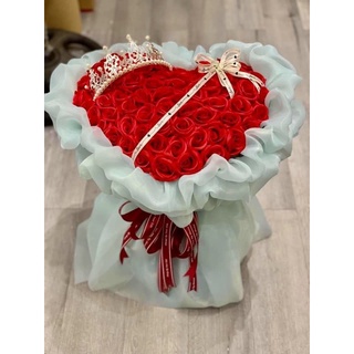 Bó hoa sáp 50 bông hình trái tim [Quà tặng sinh nhật, Vlentine 14/2]