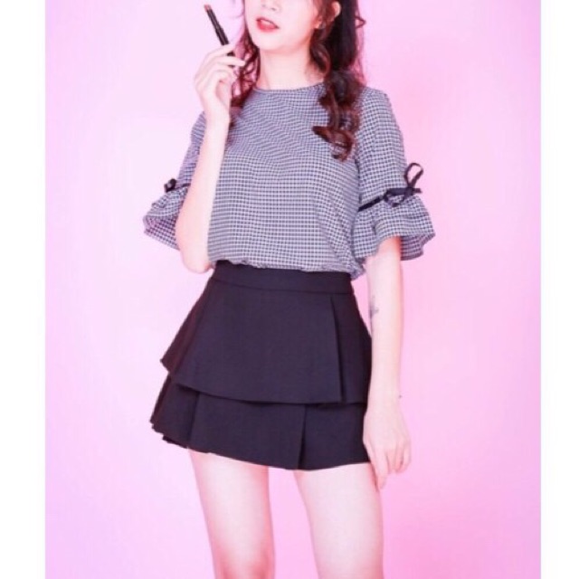 Chân váy xếp 2tầng hàng sịn QC( ảnh chụp thật 100% xấu hoàn xiền ) | BigBuy360 - bigbuy360.vn