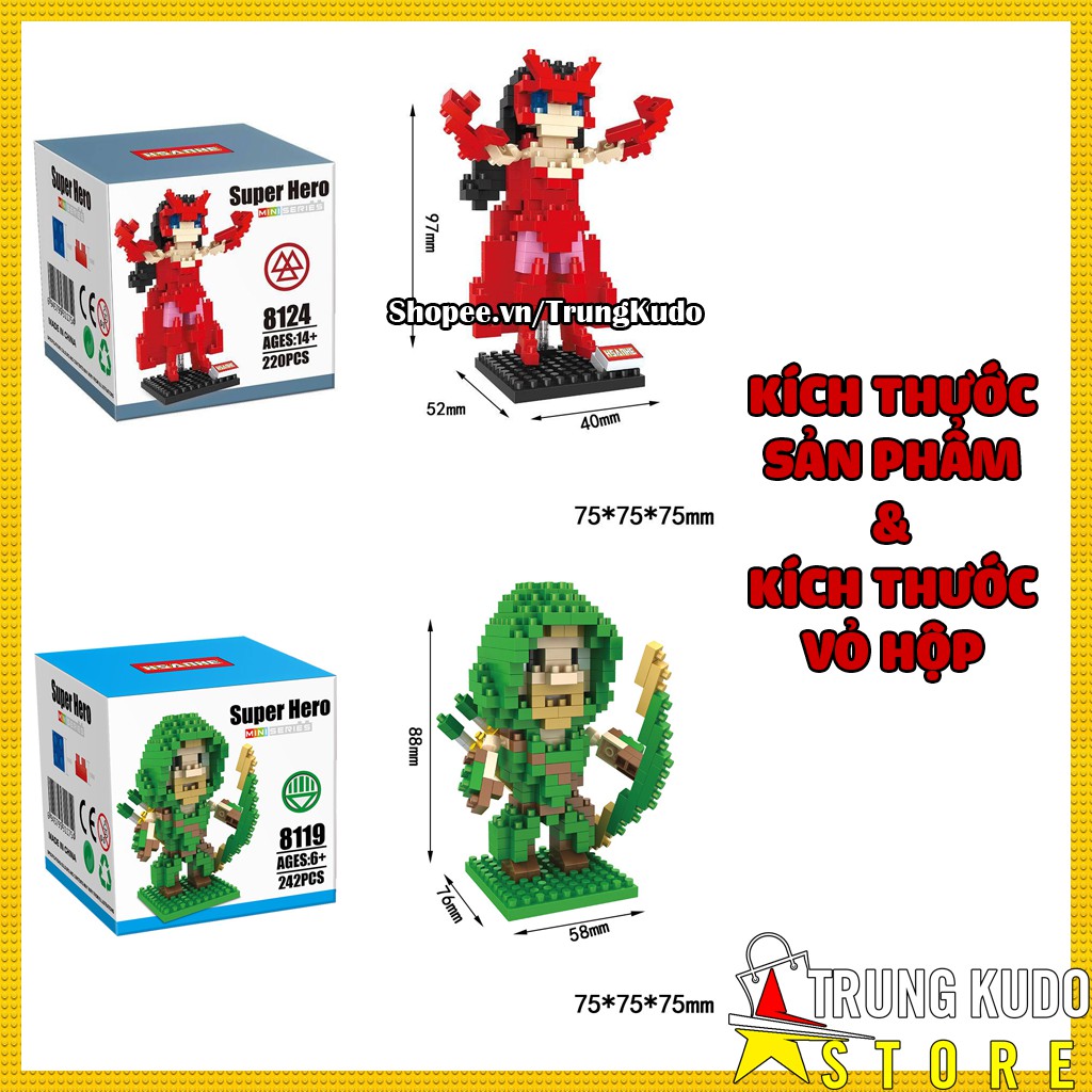 Lego Marvel Và DC - Đồ Chơi Lắp Ghép Siêu Anh Hùng Bằng Lego Nanoblock Các Anh Hùng Iron Man, Batman, Captian, Thor,...