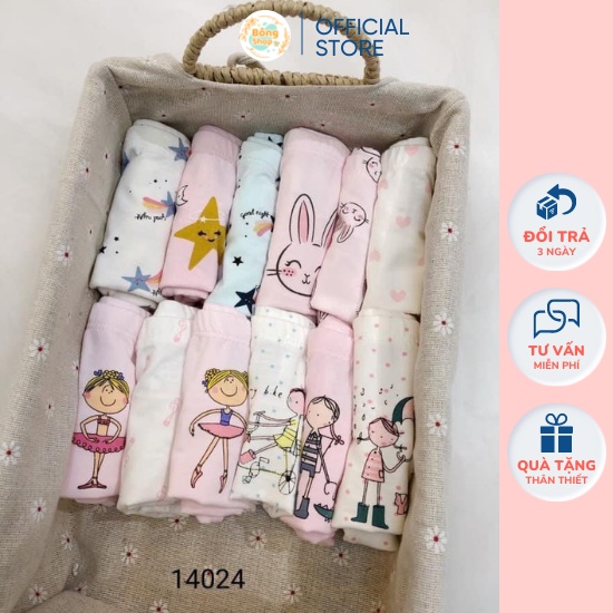 Quần Chip Bé Gái Set 3 Chiếc Teengo Cho Bé 10 Đến 30kg Quần Lót Trẻ Em Họa Tiết Xinh Yêu