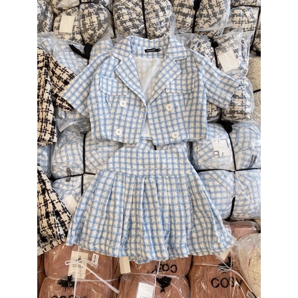 SET VEST BỐ CARO HỒNG -XANH - ĐEN ❤️❤️ | BigBuy360 - bigbuy360.vn