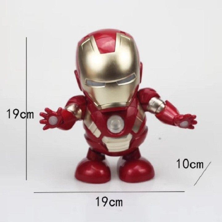 Đồ Chơi Siêu Nhân Iron Man-Mở Mặt-Có Nhạc-Nhảy Múa-Có Đèn Led Nhấp Nháy Rất Đẹp ( Nhựa ABS An Toàn-Có Video )