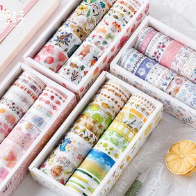 DecorMe Hộp washi tape cute 20 cuộn nhiều hình dễ thương trang trí sổ tay