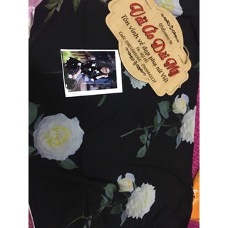 vải áo dài nền đen
