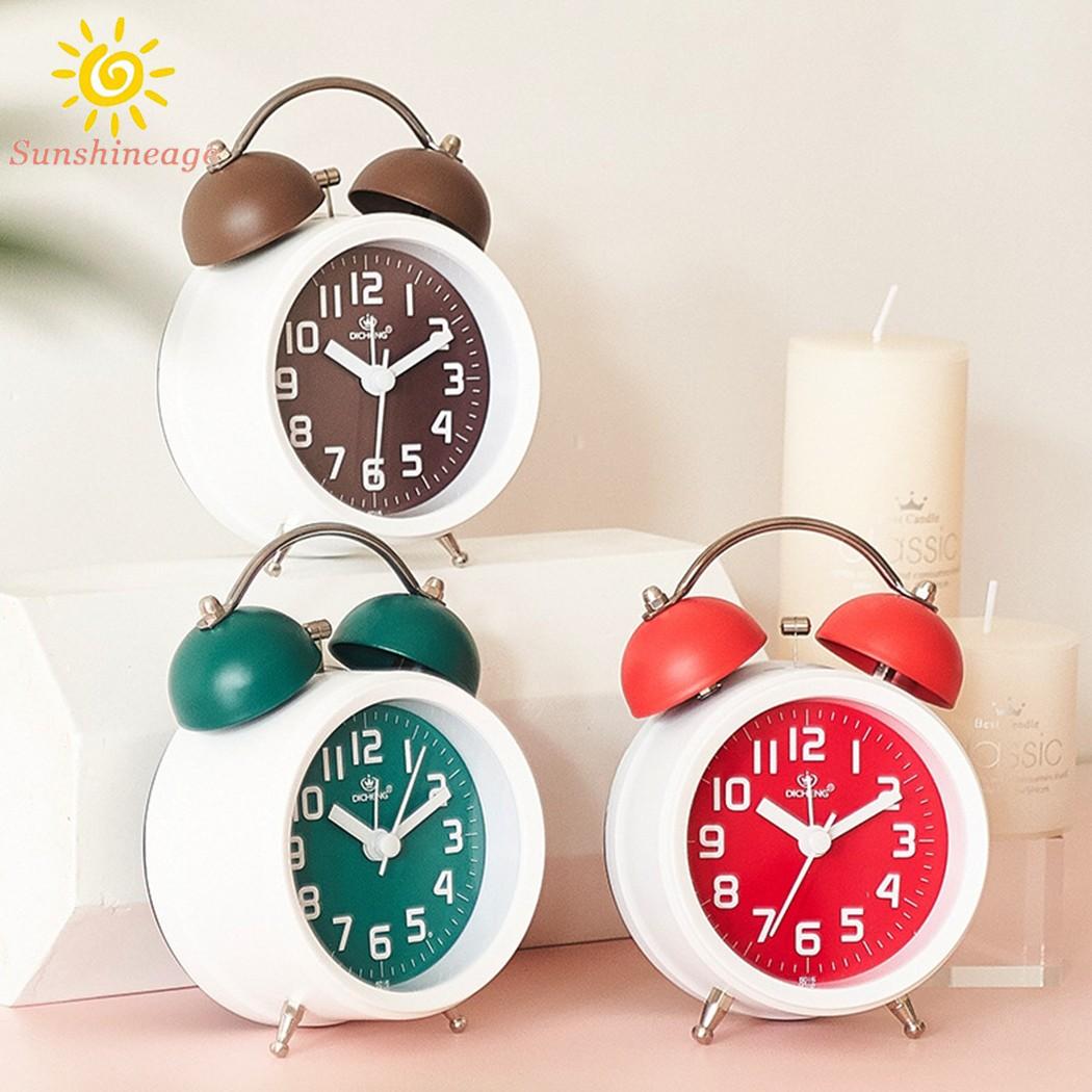 Alarm Clock Bedside Clock Loud No Snooze Button Simple Bell Vintage 3D Dial