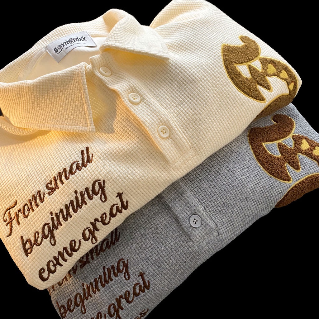 Áo Sweater Mỏng Cổ POLO Thêu Họa Tiết Thời Trang Thu Đông Cho Nữ