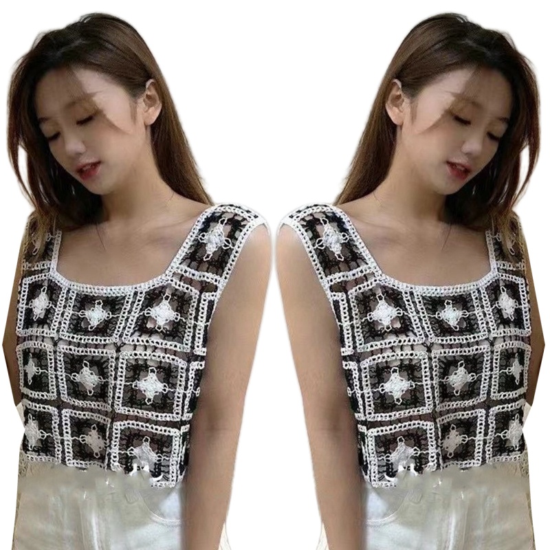 Áo Croptop Sát Nách Phối Ren Thời Trang Mùa Hè Cho Nữ