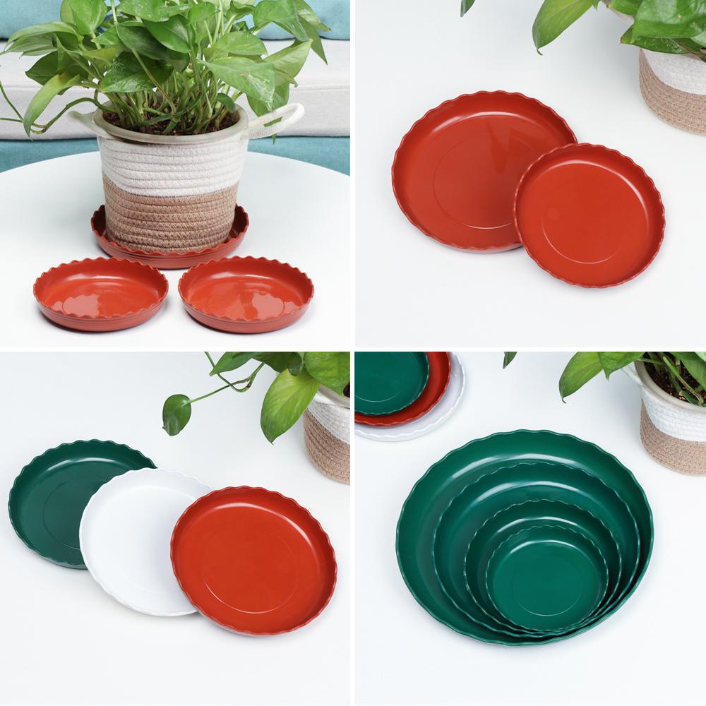 ZAIJIE24 Set 3 Khay Nhựa Tròn Đựng Đĩa / Nước Chấm Siêu Bền Tiện Dụng Cho Sân Vườn